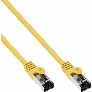 InLine Cable de red, S/FTP (PiMf), Cat.8.1, 2000MHz, libre de halógenos, amarillo, 0,5m