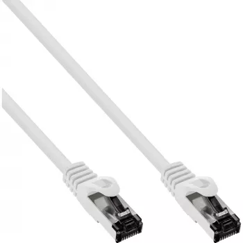 InLine Cable de red, S/FTP (PiMf), Cat.8.1, 2000MHz, libre de halógenos, blanco, 3m