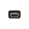 InLine cable Mini USB 2.0, conector Type-A macho / conector Mini-B macho (5 pines), negro/dorado, 5 m