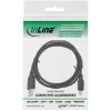 InLine cable Mini USB 2.0, conector Type-A macho / conector Mini-B macho (5 pines), negro/dorado, 0,5 m