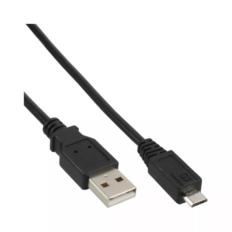 InLine cable Micro USB 2.0, conector USB Type-A macho / conector Micro-B macho, negro, 5 m