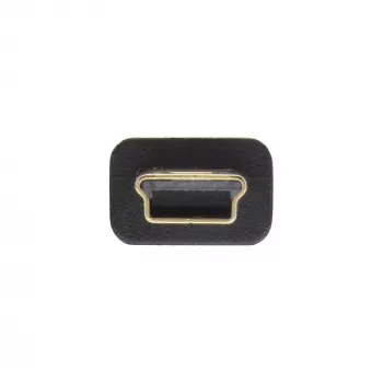 InLine cable Mini USB 2.0, conector Type-A macho / conector Mini-B macho (5 pines), negro/dorado, 3 m