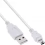 InLine cable Mini USB 2.0, conector Type-A macho / conector Mini-B macho (5 pines), blanco, 1 m