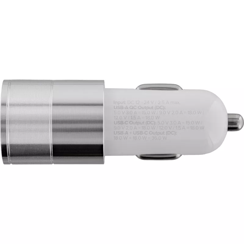 InLine cargador de coche USB adaptador de alimentación Quick Charge 3.0, blanco