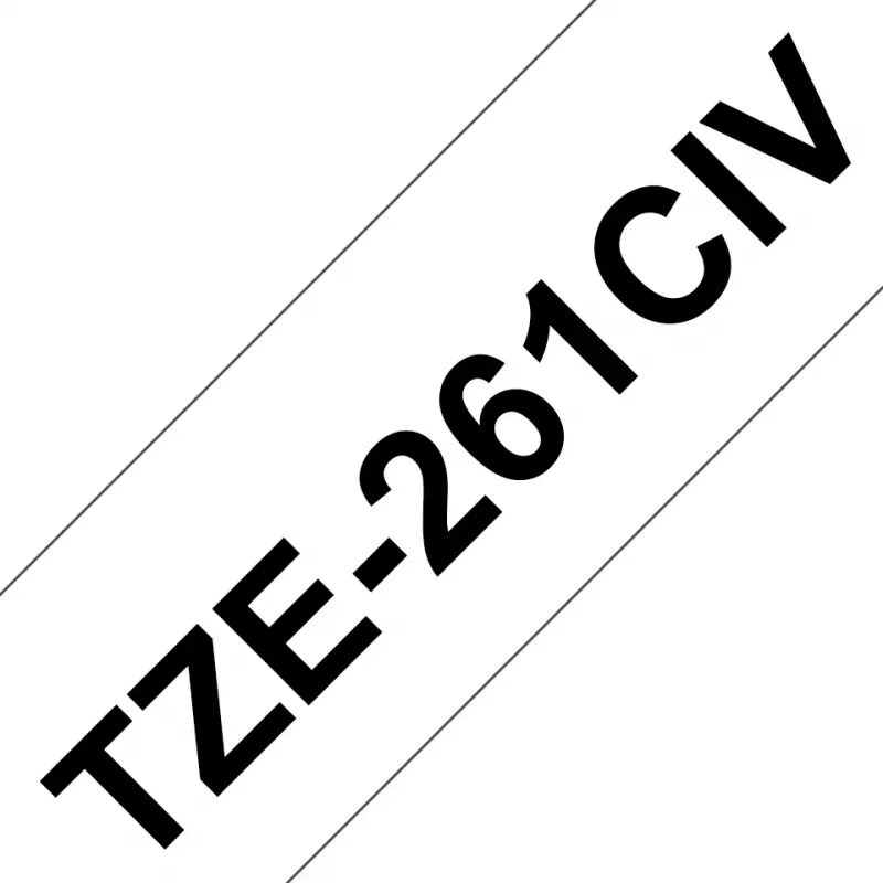 Brother TZE261CIV cinta de etiquetar negro sobre blanco