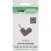 Adaptador DC InLine 5,5x2,1 mm conector DC macho/hembra acodado universal negro