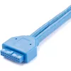 StarTech.com adaptador de 2 puertos USB 3.0 Type-A para chapa de ranura, IDC, USB 3.2 Gen 1 (3.1 Gen 1), azul, acero inoxidable, 0,5 m, CE, REACH, 500 mm