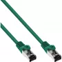 InLine cable de parcheo, S/FTP (PiMf), Cat.8.1, 2000MHz, libre de halógenos, verde, 0,5m