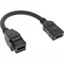 Cable adaptador HDMI Keystone InLine 4K/60Hz, HDMI A hembra/hembra, negro, 0,2 m