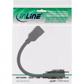 Cable adaptador HDMI Keystone InLine 4K/60Hz, HDMI A hembra/hembra, negro, 0,2 m