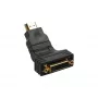 Adaptador InLine HDMI a DVI HDMI macho / 24+1 hembra en ángulo de 180° dorado