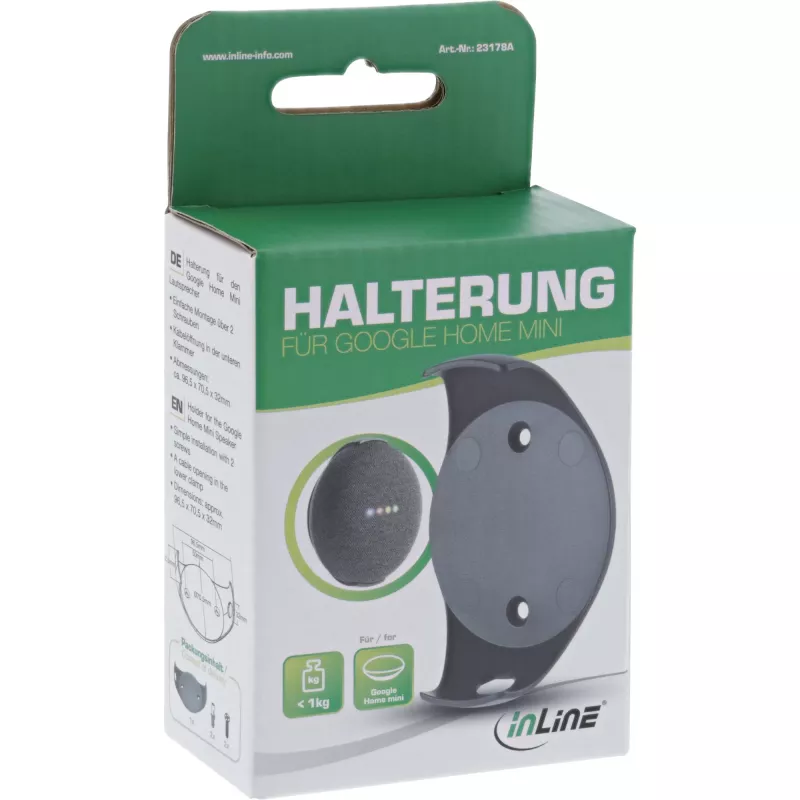 Soporte de pared InLine Google Home Mini 23178A