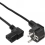 Cable de alimentación InLine, CEE 7/7 en ángulo / IEC C13 de 3 polos macho en ángulo, 1,8 m