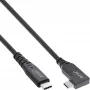 Cable USB4 InLine, USB-C, acodado en un lado, PD 240W, 8K60Hz, TPE, negro, 1m