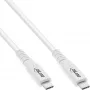 Cable USB4 InLine, USB-C conector macho/macho, PD 240W, 8K60Hz, TPE, blanco, 0,5 m