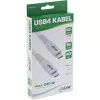 Cable USB4 InLine, USB-C conector macho/macho, PD 240W, 8K60Hz, TPE, blanco, 1,5m
