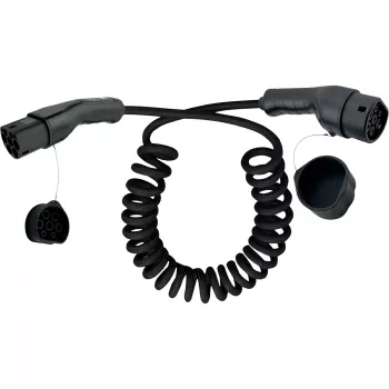 InLine EV cable en espiral para coches eléctricos 22 kW Tipo 2, 3 fases, 5 m