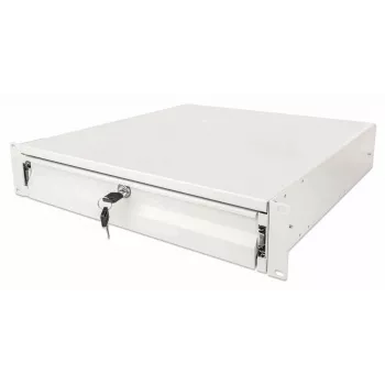 Unidad de cajón Intellinet 19 pulgadas cajón de almacenamiento 2U con cerradura 466 mm de profundidad gris