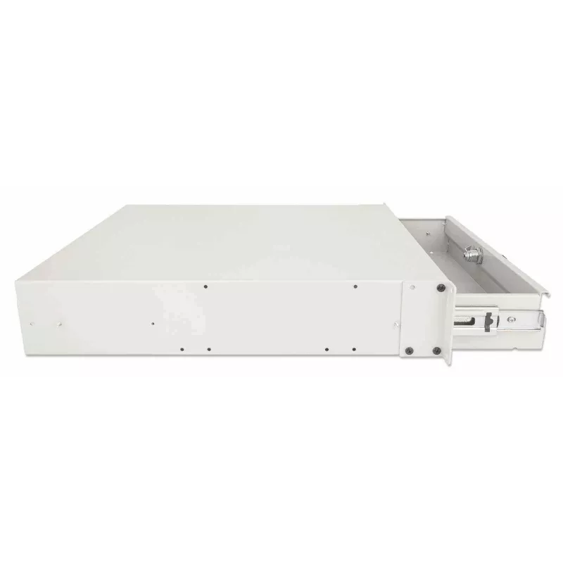 Unidad de cajón Intellinet 19 pulgadas cajón de almacenamiento 2U con cerradura 466 mm de profundidad gris
