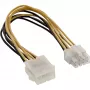 Cable de alimentación interno InLine 8 pines conector macho / conector hembra 0,20m
