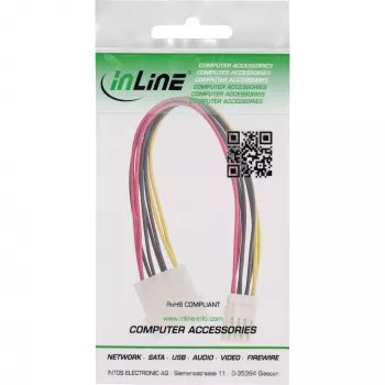 Cable de alimentación en Y interno InLine 1x Molex 5,25