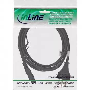 Cable de alimentación para portátil Suiza conector hembra 3 pines 2 m InLine