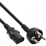 Cable de alimentación Dinamarca Type-K conector macho / conector IEC C13 3 polos, 1,8 m InLine