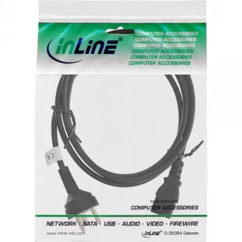 Cable de alimentación Dinamarca Type-K conector macho / conector IEC C13 3 polos, 1,8 m InLine