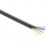 Cable modular InLine 6 hilos cable plano negro 100 m rollo