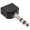 Adaptador de audio InLine conector macho jack 6,3 mm estéreo / 2x conector hembra jack 3,5 mm estéreo