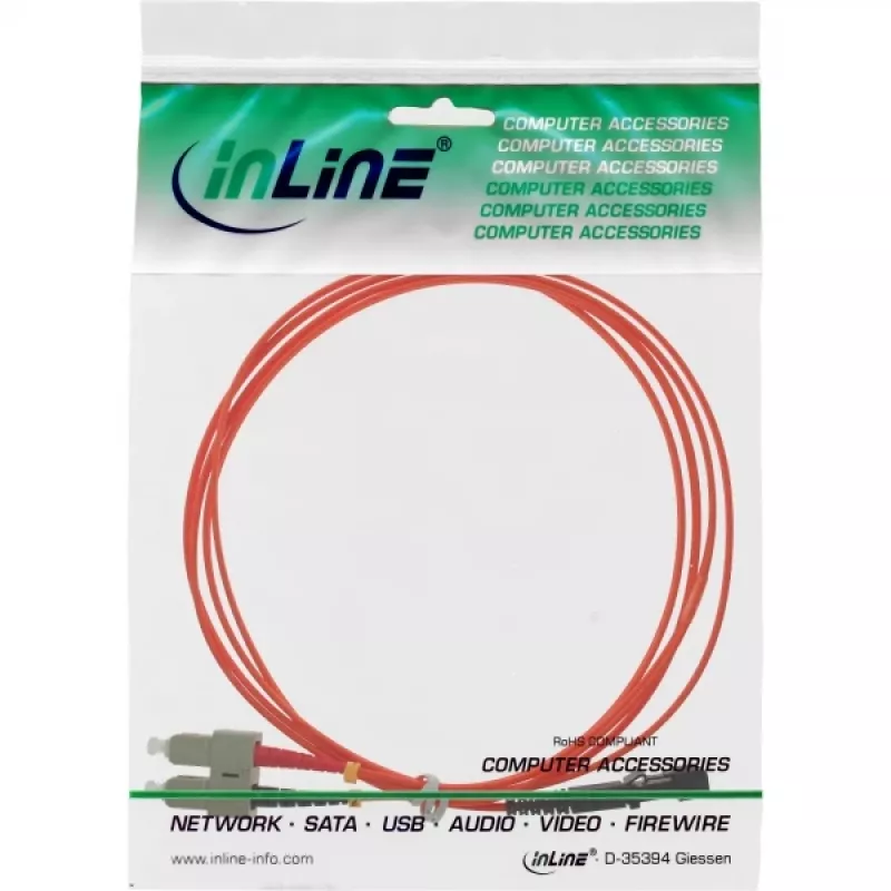 Cable de fibra óptica dúplex InLine MTRJ/SC 50/125 µm OM2 5 m