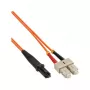 Cable de fibra óptica dúplex InLine MTRJ/SC 50/125 µm OM2 3 m