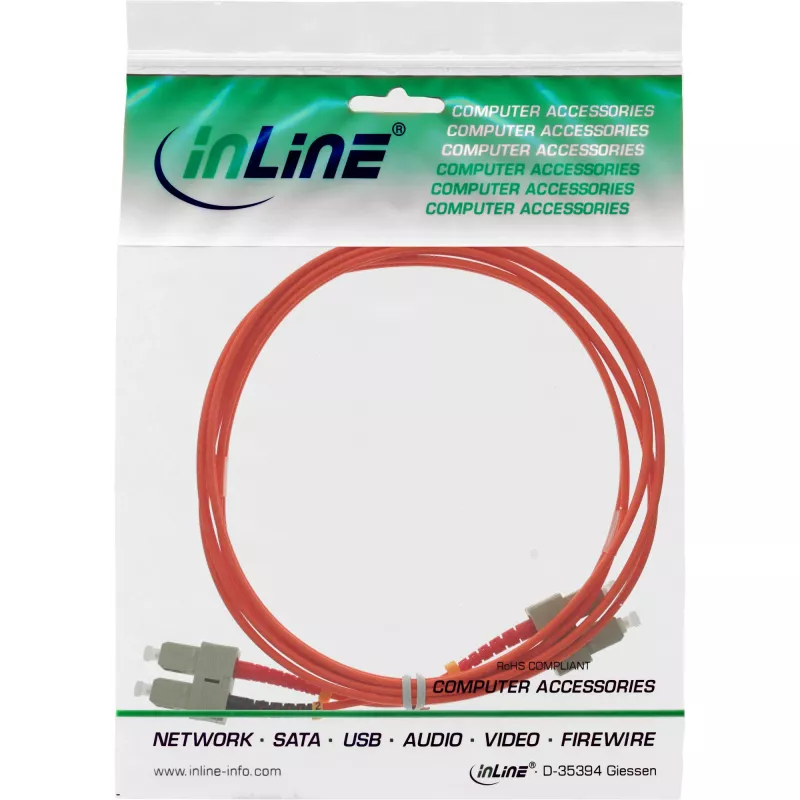 Cable de fibra óptica dúplex InLine SC/SC 50/125 µm OM2 15 m