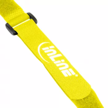 InLine Bridas de velcro para cables, 20 x 300 mm, 10 uds., amarillo
