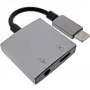 Cable adaptador de audio USB-C InLine, USB-C a jack 3,5 mm + PD 30 W