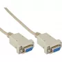 Cable módem nulo InLine 9 pines hembra/hembra con bornes 2 m beige