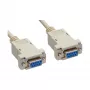 InLine Cable null módem, DB9 hembra/hembra, con clip, beige, 3 m