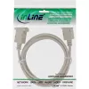 InLine Cable null módem, DB9 hembra/hembra, con clip, beige, 3 m