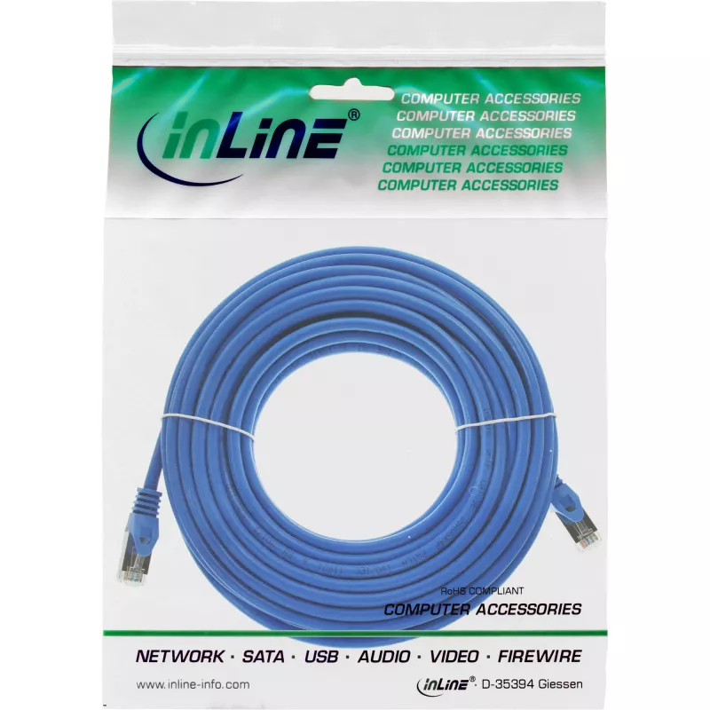 Cable de red InLine SF/UTP Cat.5e azul 30 m