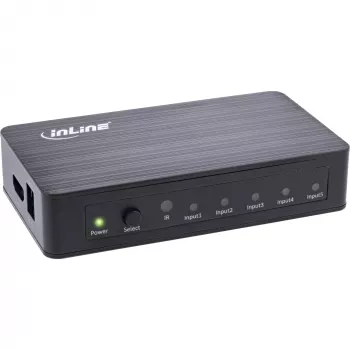 Switch HDMI InLine de 5 puertos 4K2K@60Hz HDCP 2.2 negro