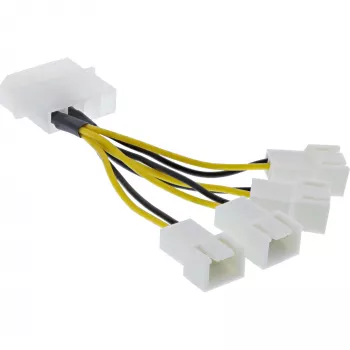 Cable adaptador de corriente Molex InLine 33341A 0,05 m 4x conector de ventilador