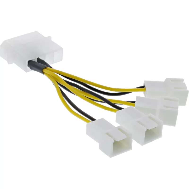 Cable adaptador de corriente Molex InLine 33341A 0,05 m 4x conector de ventilador