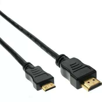 Cable HDMI mini InLine, High Speed HDMI, AM/CM, dorado, 1,5 m