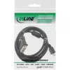 Cable HDMI-DVI InLine 19 pines macho / 18+1 macho + núcleo de ferrita negro 1,8 m