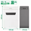 Destructora de documentos LEITZ IQ Protect Premium 6M P5 – microcorte, 18 L, control táctil, 351×204×355 mm