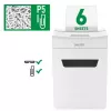 Destructora de documentos LEITZ IQ Protect Premium 6M P5 – microcorte, 18 L, control táctil, 351×204×355 mm