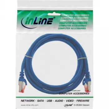 Cable de red InLine S/FTP PiMF Cat.6 250MHz PVC CCA azul 1 m