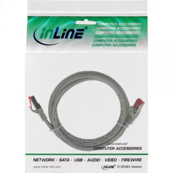 InLine Cable de red S/FTP PiMF Cat.6 250MHz PVC CCA gris 0,5m