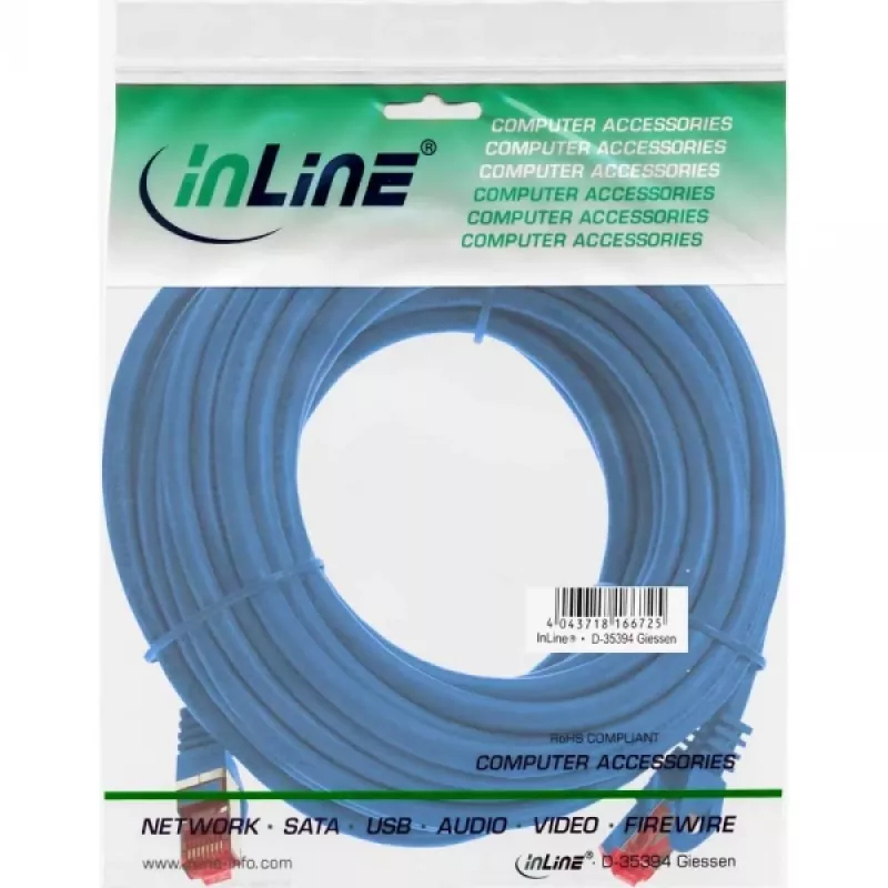 InLine Cable de red S/FTP PiMF Cat.6 250MHz PVC CCA azul 10m