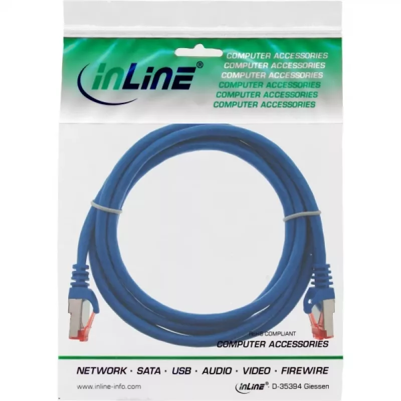InLine Cable de red S/FTP PiMF Cat.6 250MHz PVC CCA azul 3m